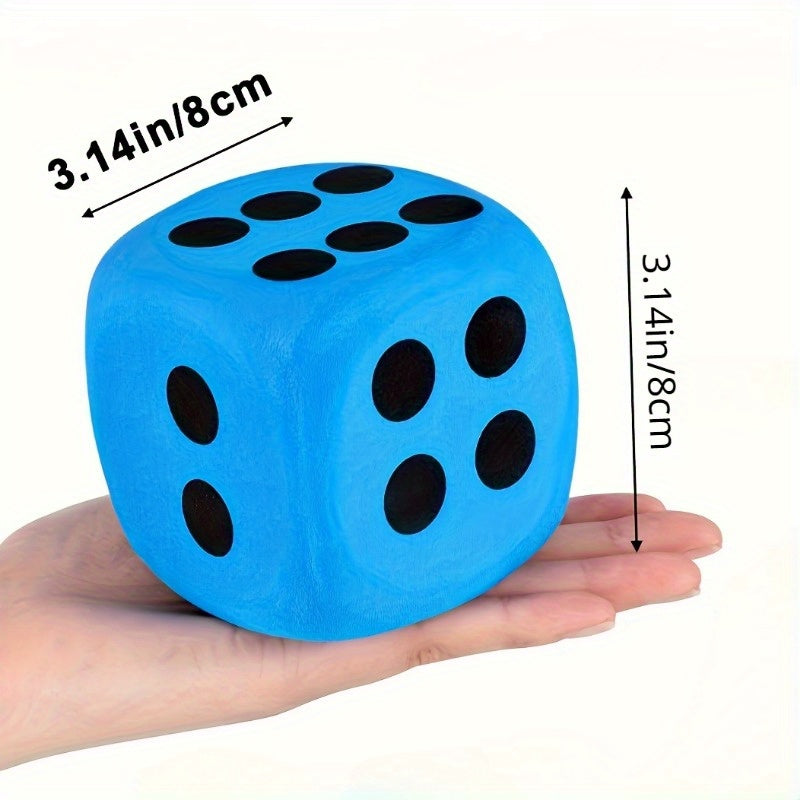 1pc Rounded Point Six Sided Interesting Dice Teaching Aid Toy Foam Square Dice
