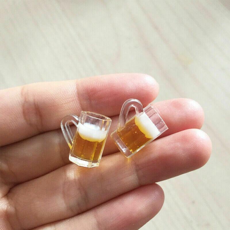 4pcs Dollhouse Toy Kitchen Beer Drinking Cups Mug Accessories Drink Model Toy