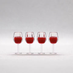 4pcs Dollhouse Wine Glasses 1 12 Mini Dollhouse Cocktail Glasses