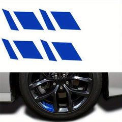 Reflective Car Wheel Rim Vinyl Stickers - Set of 4