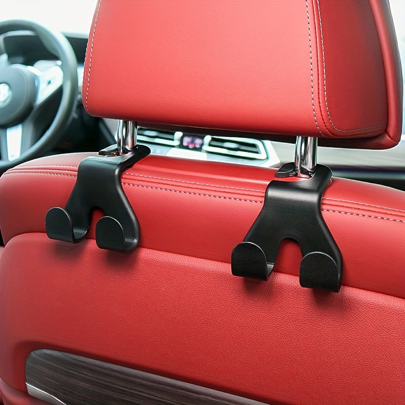 2pcs Car Hook Back Seat Hanging Double Hook Small Hook