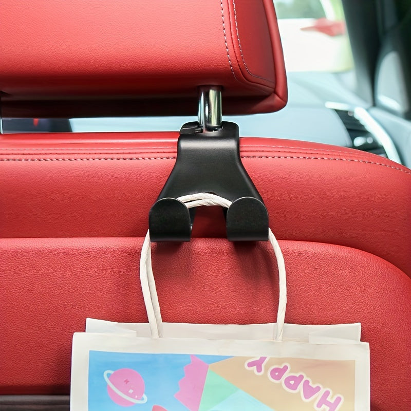 2pcs Car Hook Back Seat Hanging Double Hook Small Hook