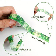 Spring Themed Washi Tape, Watercolor Patterns, Decorative Tapes