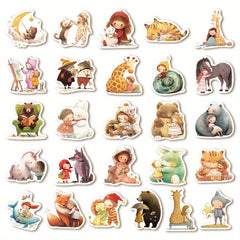 52pcs Fairy Tale Dream Animals Stickers for Stationery Books Laptops Cups