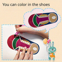 Montessori Wooden Shoe Lace Educational Toy
