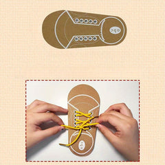 Montessori Wooden Shoe Lace Educational Toy