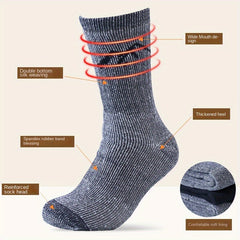 Men's Winter Wool Socks, Outdoor Sweat-Absorbing Sports Socks