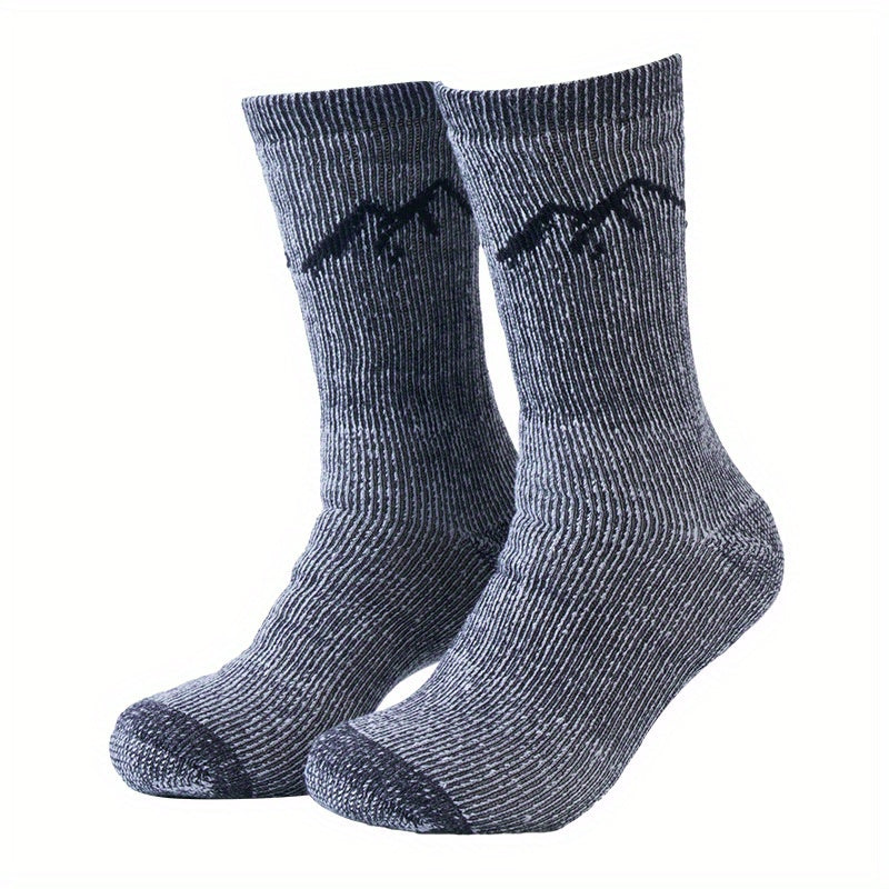 Men's Winter Wool Socks, Outdoor Sweat-Absorbing Sports Socks