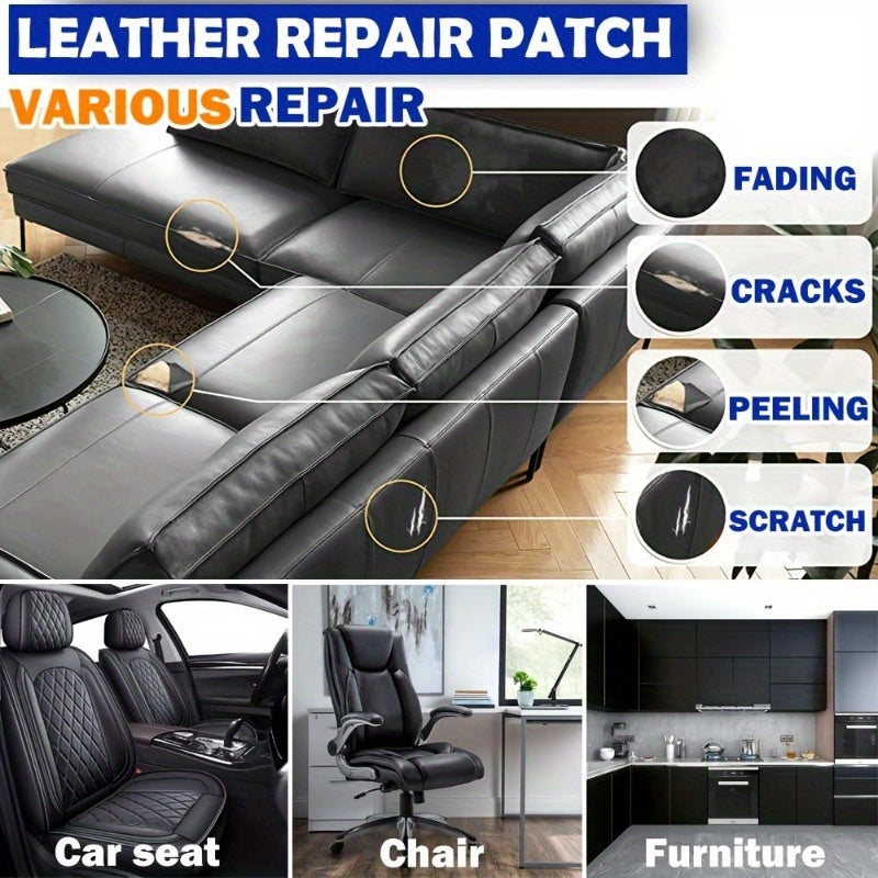 Self Adhesive Faux Leather Repair Tape Patch - Couch Car Seat Furniture Rip Kit