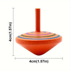 6pcs Colorful Wooden Gyros Safe And Non Toxic Wooden Toys Christmas Gift
