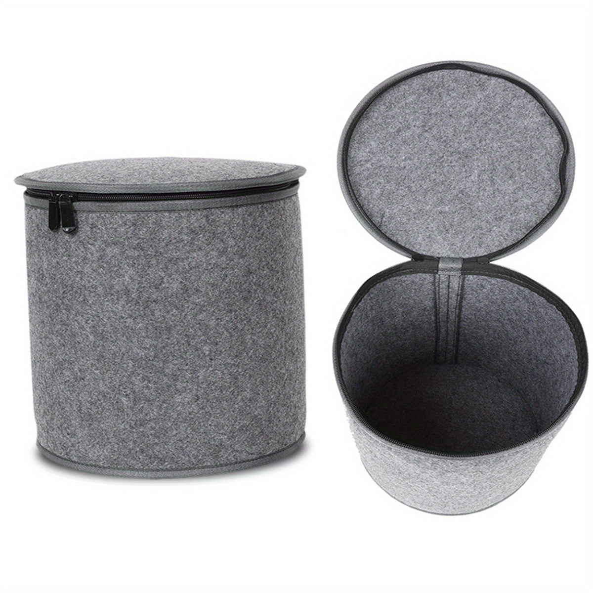 Felt Storage Bucket Round Dustproof Storage Basket Toy Laundry Box