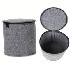 Felt Storage Bucket Round Dustproof Storage Basket Toy Laundry Box