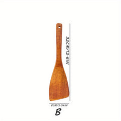 Heat Resistant Wooden Cookware For Cooking And Serving Kitchen Spatula