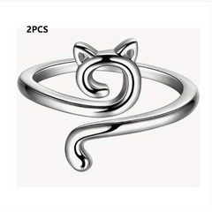 Adjustable Crochet Thread Ring Kitten Ring Knitting Tool