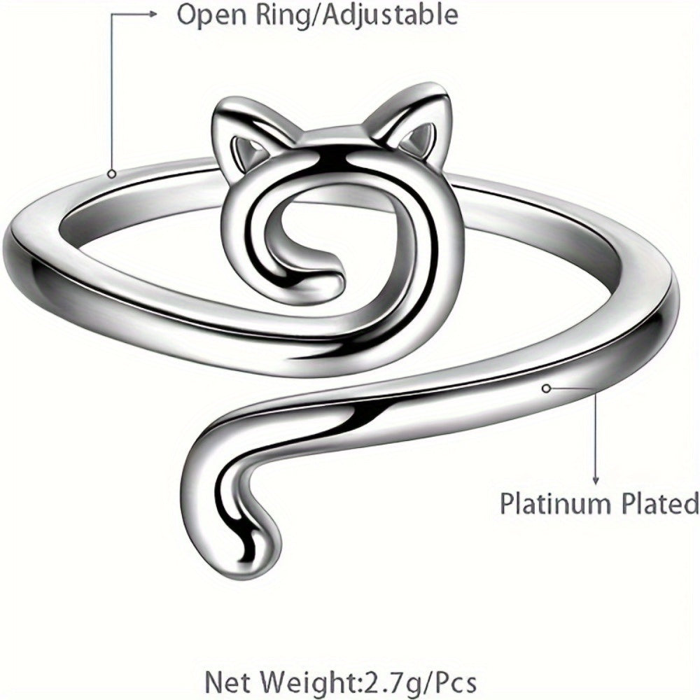 Adjustable Crochet Thread Ring Kitten Ring Knitting Tool