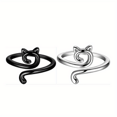 Adjustable Crochet Thread Ring Kitten Ring Knitting Tool