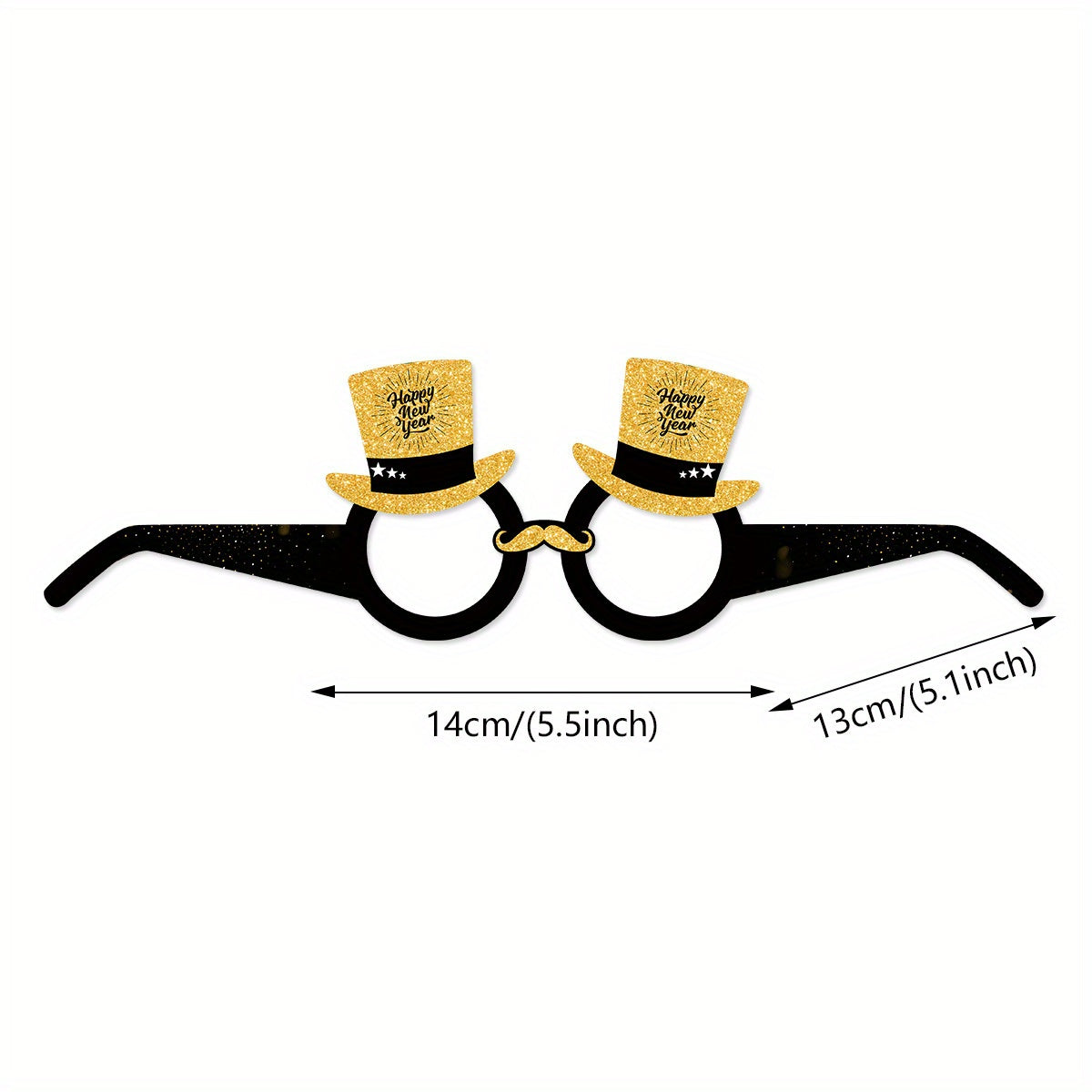 Year 3D Paper Glasses Happy Year Party Decoration Photo Props