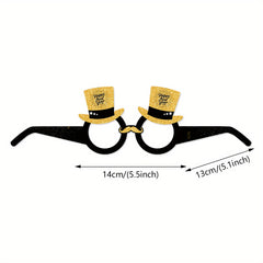 Year 3D Paper Glasses Happy Year Party Decoration Photo Props