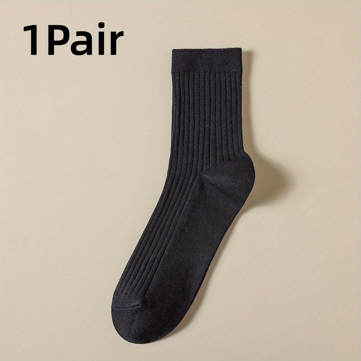 Men's Cotton Business Socks, 1-2 Pairs, Sweat Absorption, Anti Odor