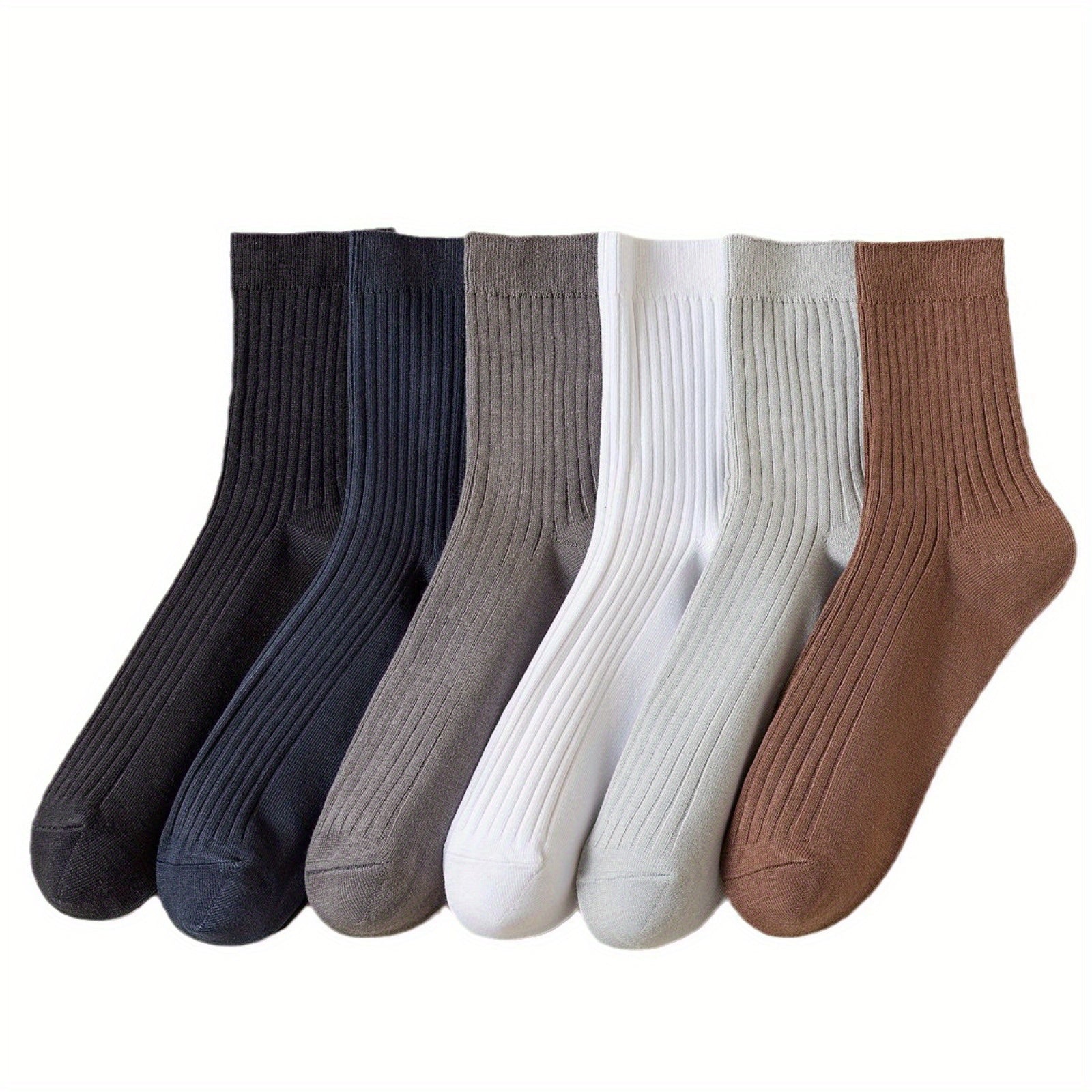 Men's Cotton Business Socks, 1-2 Pairs, Sweat Absorption, Anti Odor