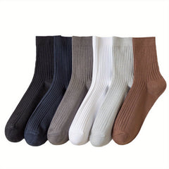 Men's Cotton Business Socks, 1-2 Pairs, Sweat Absorption, Anti Odor