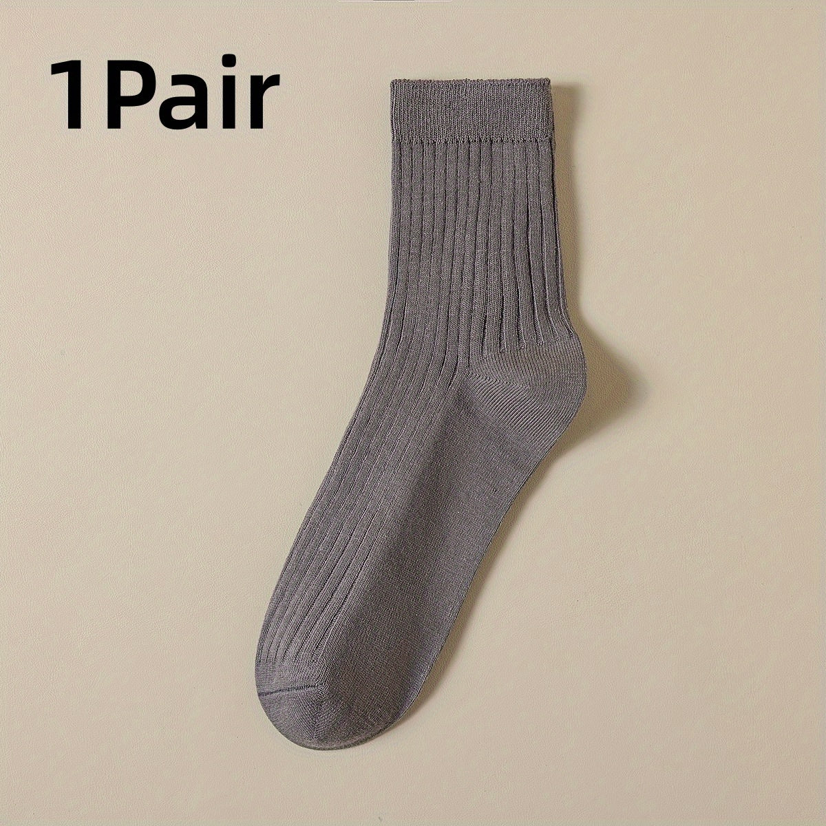 Men's Cotton Business Socks, 1-2 Pairs, Sweat Absorption, Anti Odor