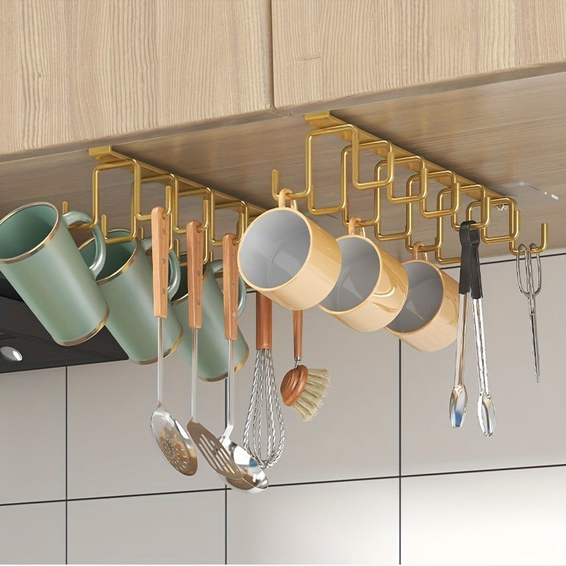 Office Partition Coffee Cup Holder and Hook Rack Storage Rack