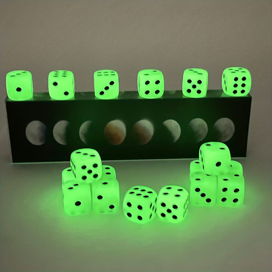 5pcs Luminous Dice Set 16mm Circular Dot Nightclub Bar KTV Entertainment