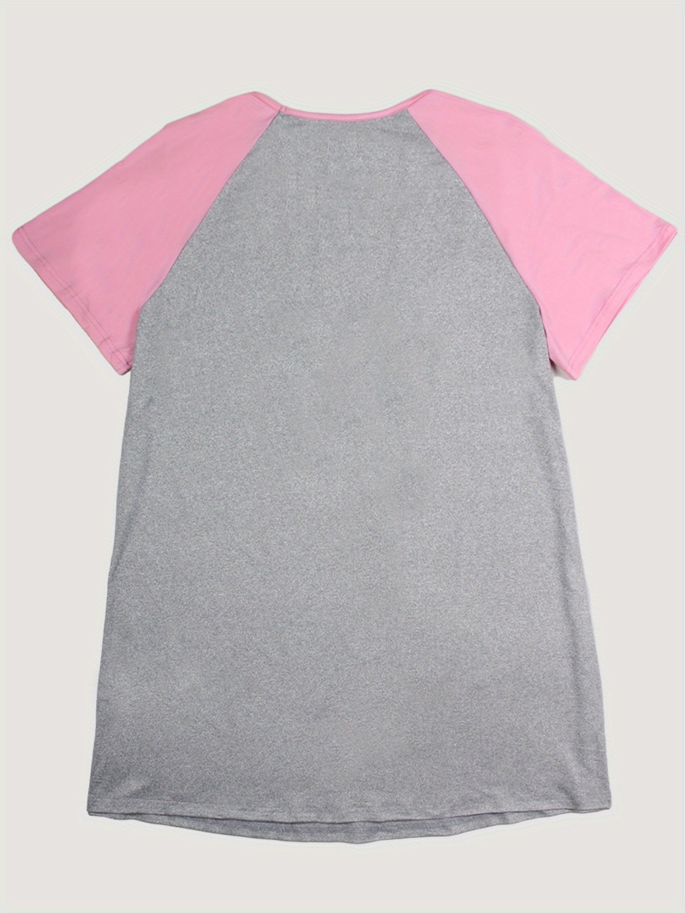  Nightdress Women's Plus Letter Graphic Raglan Short Sleeve