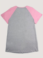  Nightdress Women's Plus Letter Graphic Raglan Short Sleeve