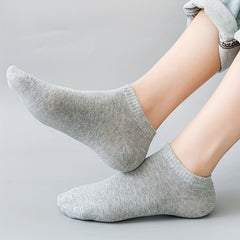 15pairs Comfy Low Cut Ankle Socks Solid Socks