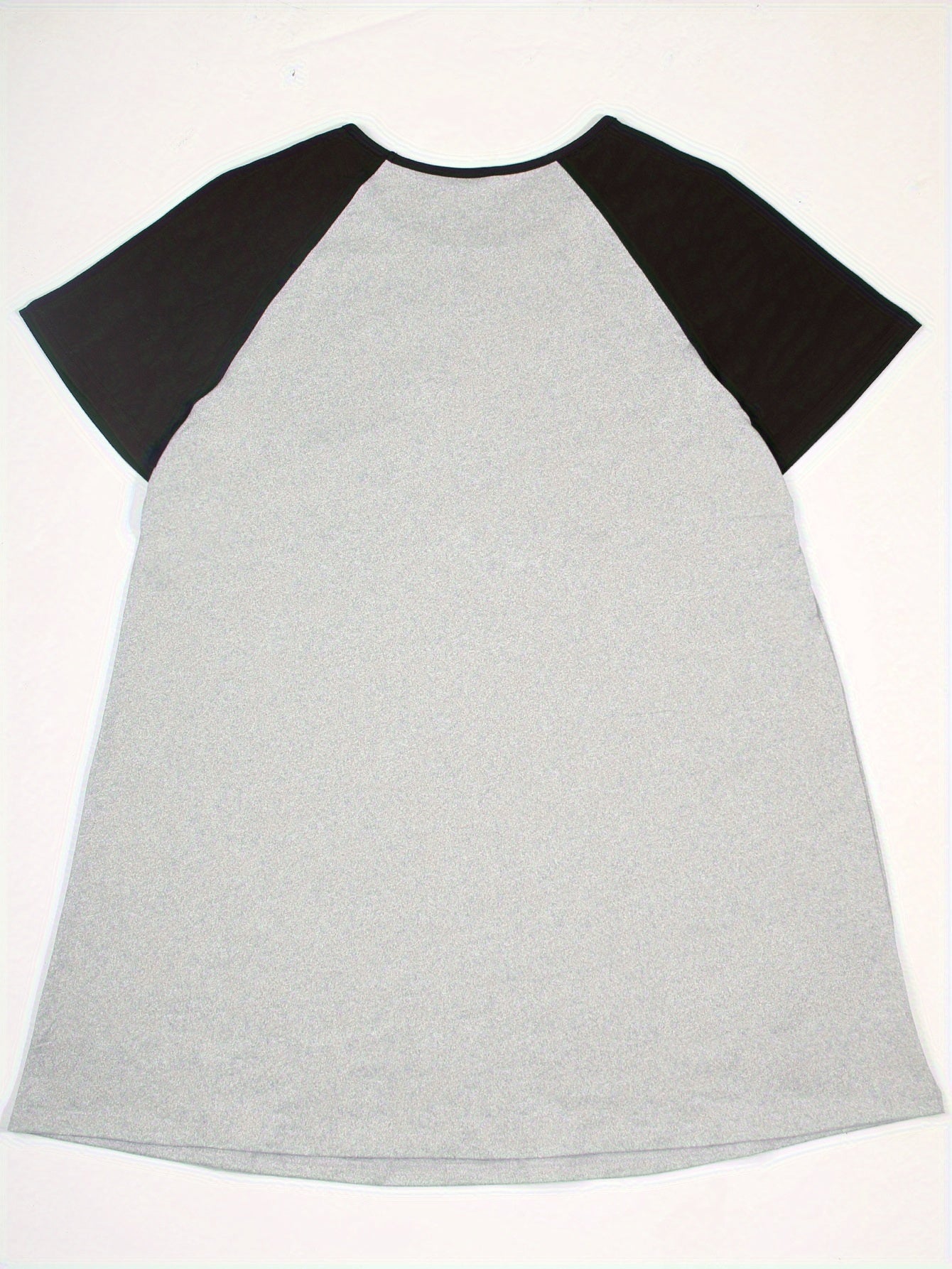 Plus Size Art Letter Graphic Raglan Sleep Dress