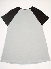 Plus Size Art Letter Graphic Raglan Sleep Dress