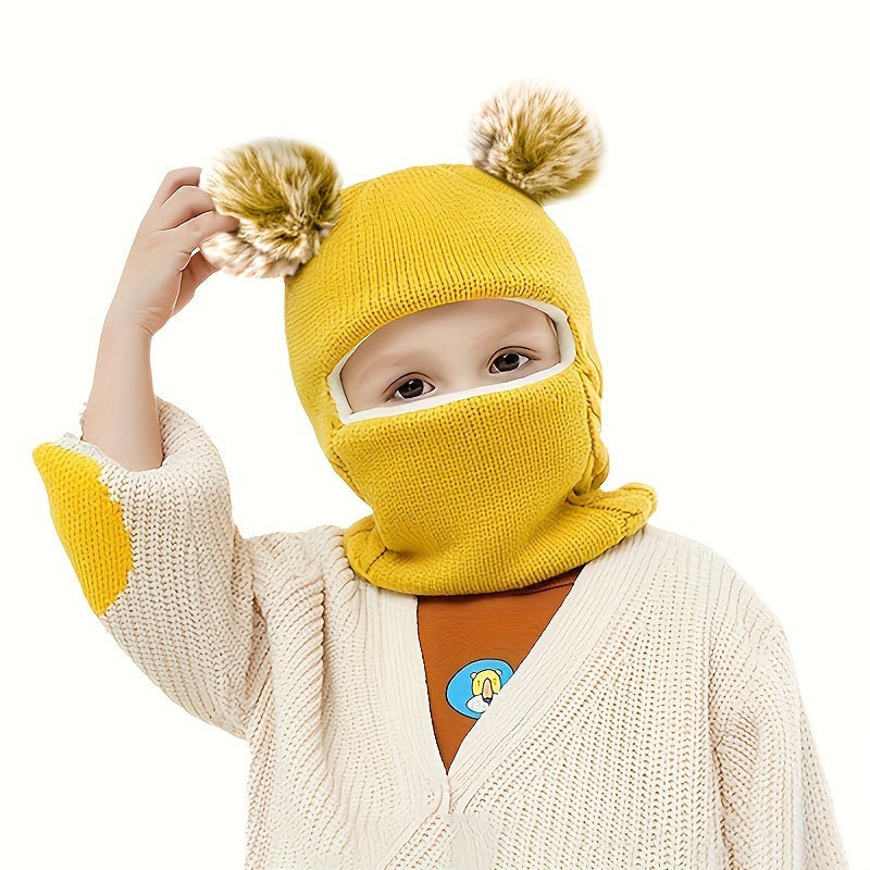 Children's 2 In 1 Hat & Scarf Winter Beanie