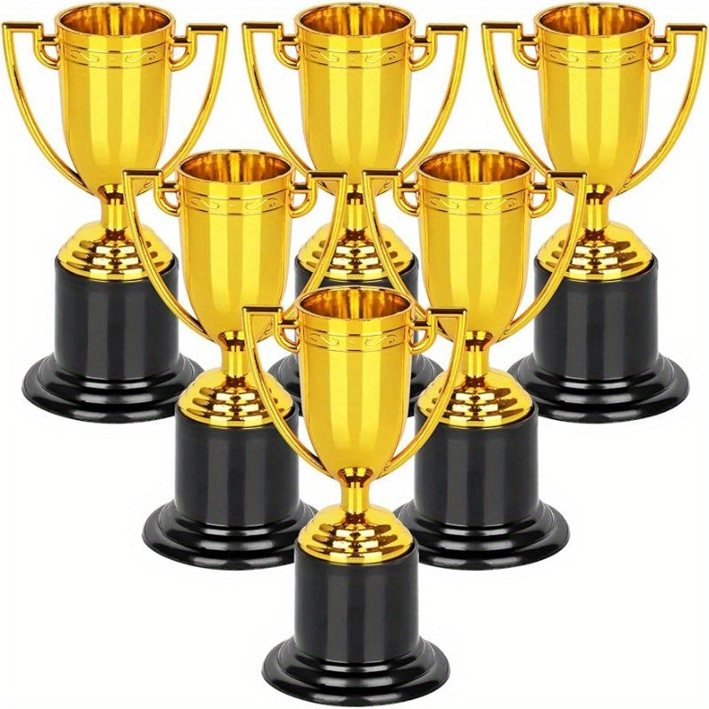 Mini Trophies 6 8 10 12pcs Golden Trophy Award Plastic Trophies 10 16 Cm