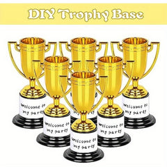 Mini Trophies 6 8 10 12pcs Golden Trophy Award Plastic Trophies 10 16 Cm