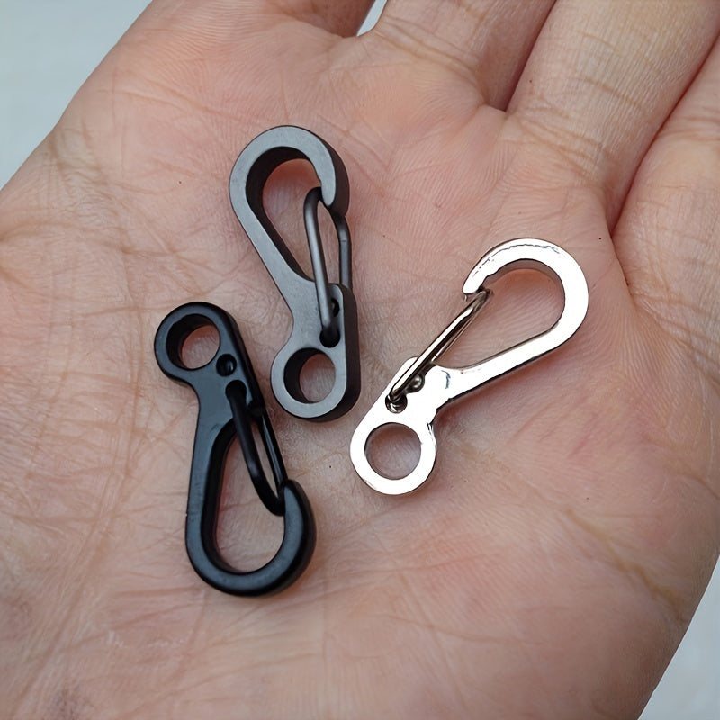 10pcs Mini Carabiner Buckle for Camping Hiking Strong Spring Hook Keychain