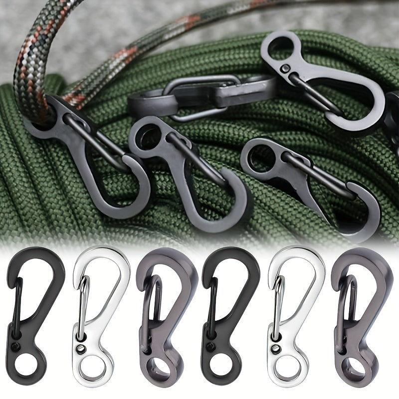 10pcs Mini Carabiner Buckle for Camping Hiking Strong Spring Hook Keychain