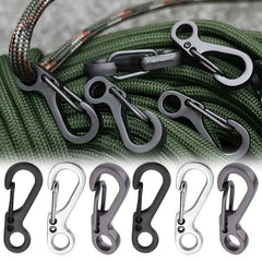 10pcs Mini Carabiner Buckle for Camping Hiking Strong Spring Hook Keychain
