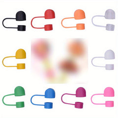10pcs Dustproof Straw Cap Reusable Straw Plugs Cup Accessories