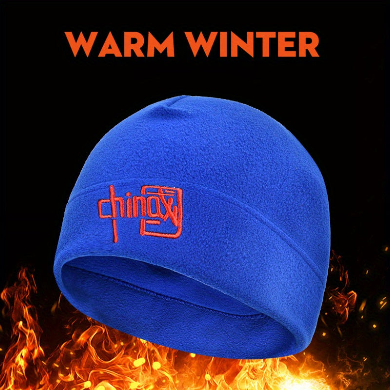 Thermal Fleece Hat Windproof Coldproof Skull Cap for Cycling Skiing