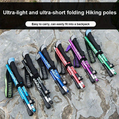 Aluminum Telescopic Folding Hiking Climbing Crutches