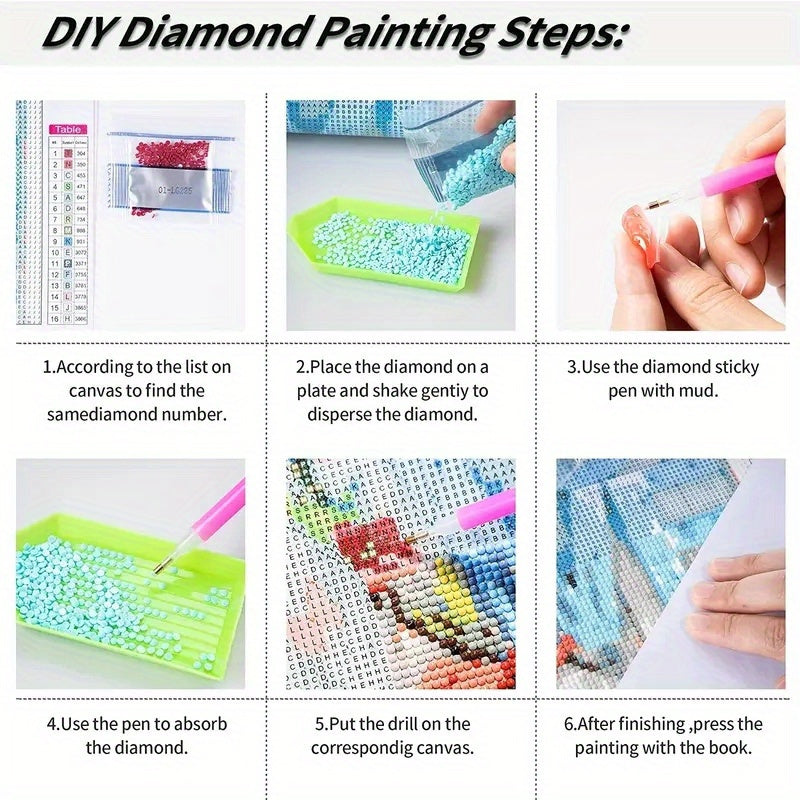 Christmas Dogs Diamond Painting Kit 5D DIY Mosaic Rhinestone Art Set