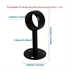 4pcs Stainless Steel Curtain Rod Installation Bracket