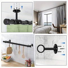 4pcs Stainless Steel Curtain Rod Installation Bracket