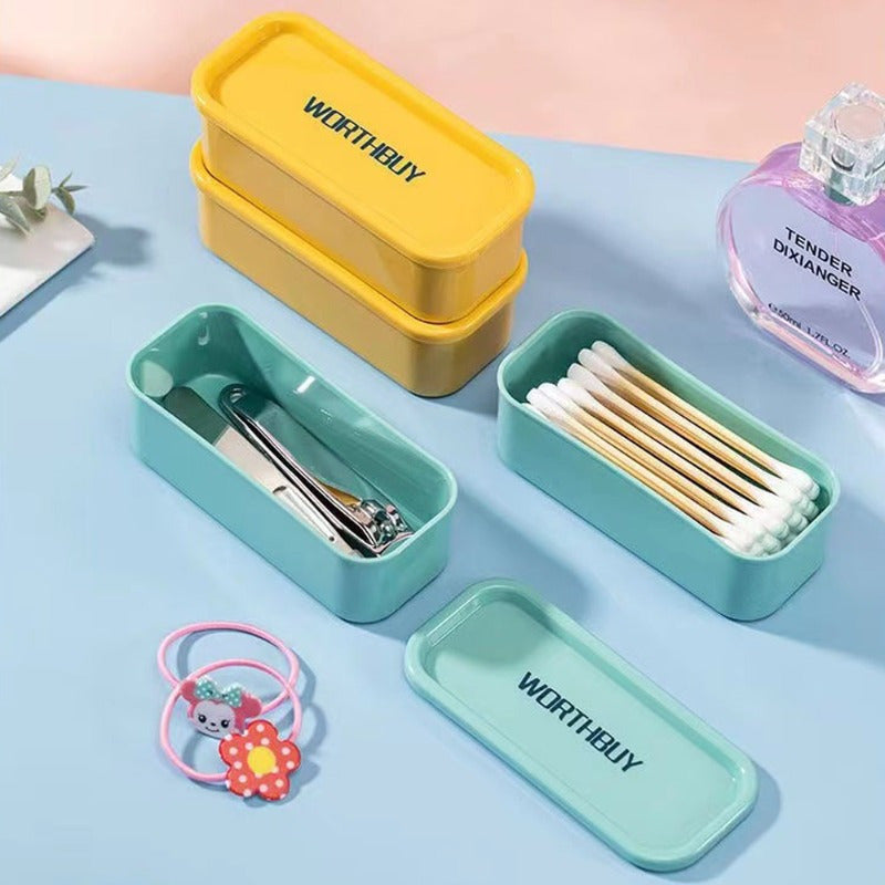 Portable Cotton Swab Box Dustproof Organizer Case