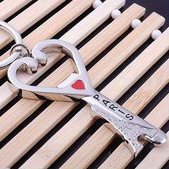 Love Bottle Opener Keychain Metal Tower Key Ring