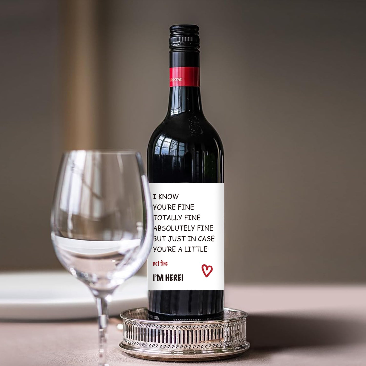 Funny Encouragement Gift Wine Bottle Stickers Set