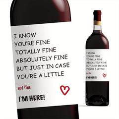 Funny Encouragement Gift Wine Bottle Stickers Set