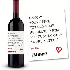 Funny Encouragement Gift Wine Bottle Stickers Set
